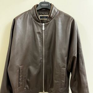 Brown Peserico leather jacket